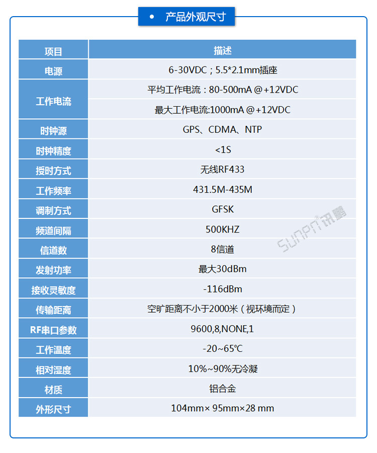 無線授時服務器尺寸參數 無線授時服務器尺寸參數