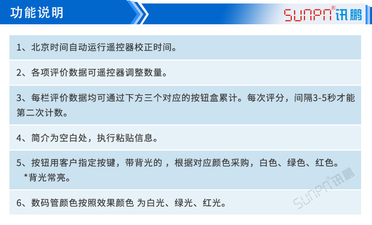 食堂滿意度看板遙控功能說明 食堂滿意度看板遙控功能說明