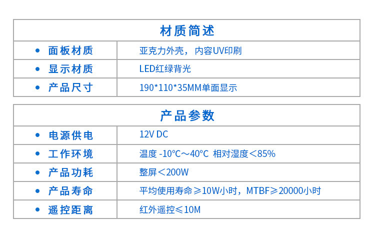 廁所有人無人狀態(tài)顯示屏產(chǎn)品參數(shù) 廁所有人無人狀態(tài)顯示屏產(chǎn)品參數(shù)