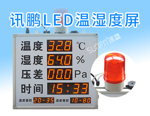 溫度/濕度/壓差/時(shí)間LED顯示屏_數(shù)據(jù)超出報(bào)警管控_可定制化