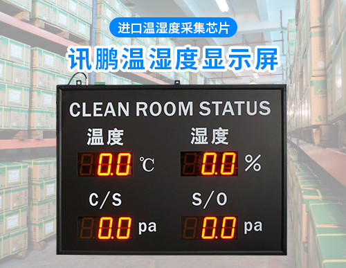 溫濕度壓差LED顯示屏_環(huán)境數(shù)據(jù)電子看板專業(yè)定制廠家_訊鵬
