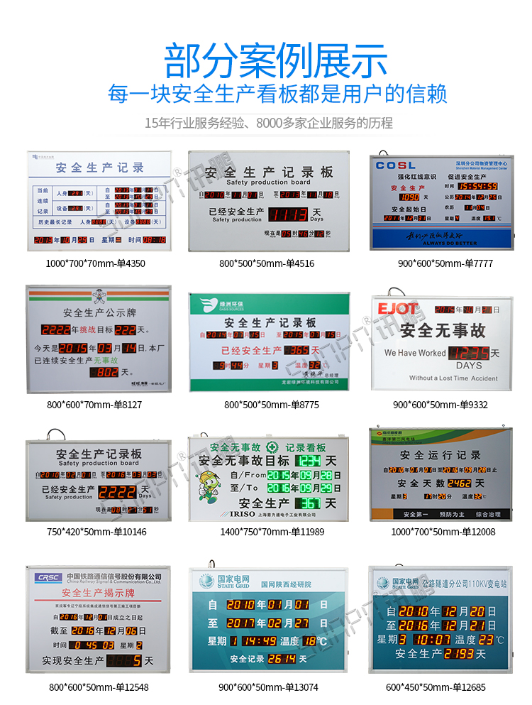 安全運行天數(shù)記錄牌案例參考 安全運行天數(shù)記錄牌案例參考