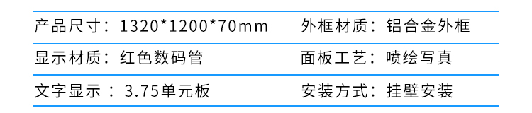 安全天數(shù)顯示屏產(chǎn)品參數(shù) 安全天數(shù)顯示屏產(chǎn)品參數(shù)