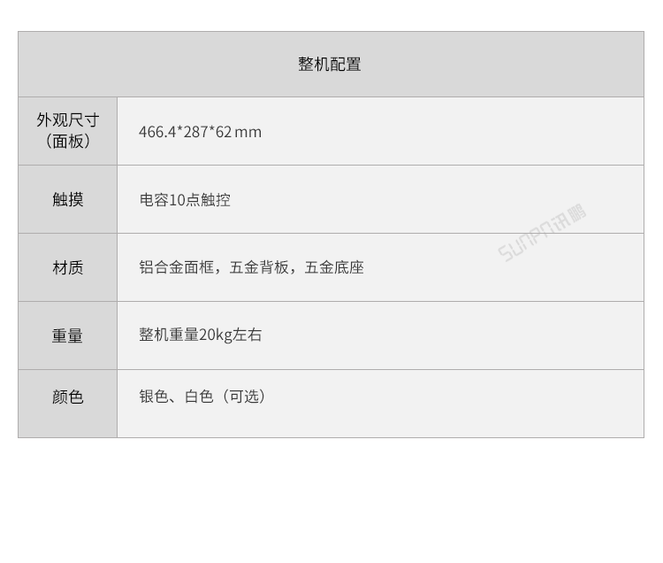 工業觸摸一體機-產品規格 工業觸摸一體機-產品規格