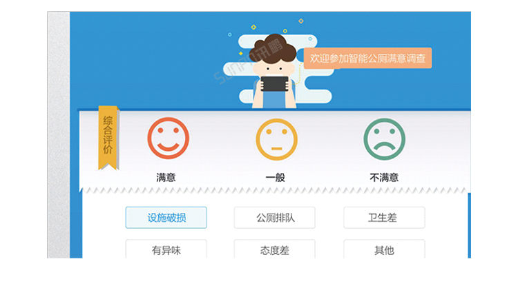智慧公廁-滿意度調查問答界面 智慧公廁-滿意度調查問答界面