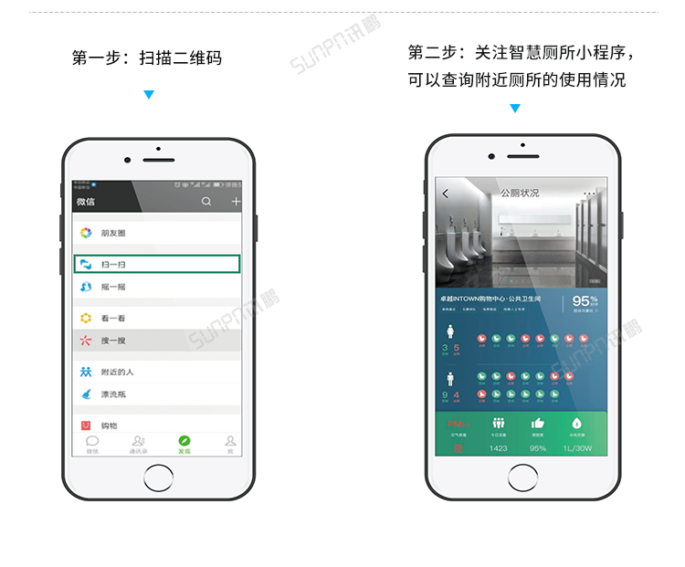 智慧公廁-個人查詢系統界面 智慧公廁-個人查詢系統界面