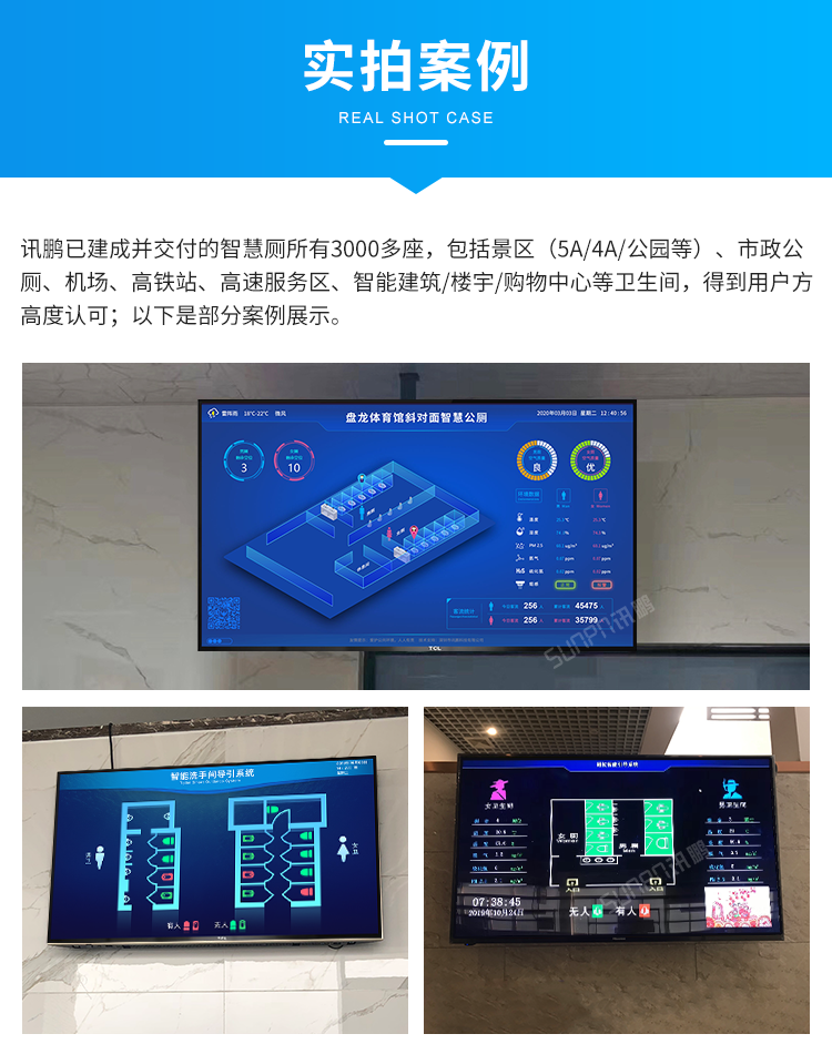 智慧公廁有人無人顯示屏-現場案例 智慧公廁有人無人顯示屏-現場案例