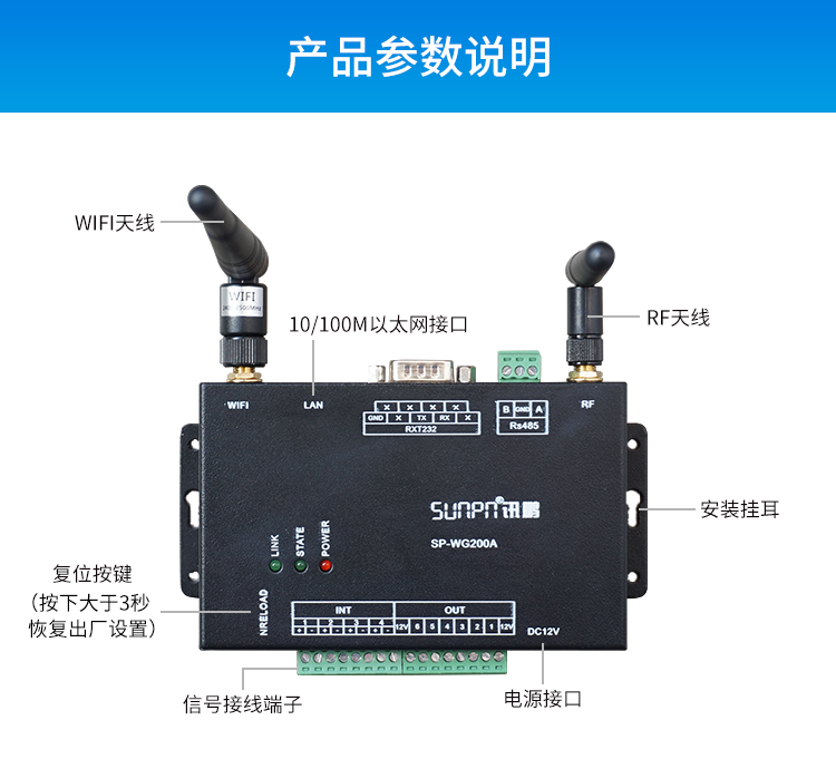 工業物聯網智能網關-產品參數說明 工業物聯網智能網關-產品參數說明