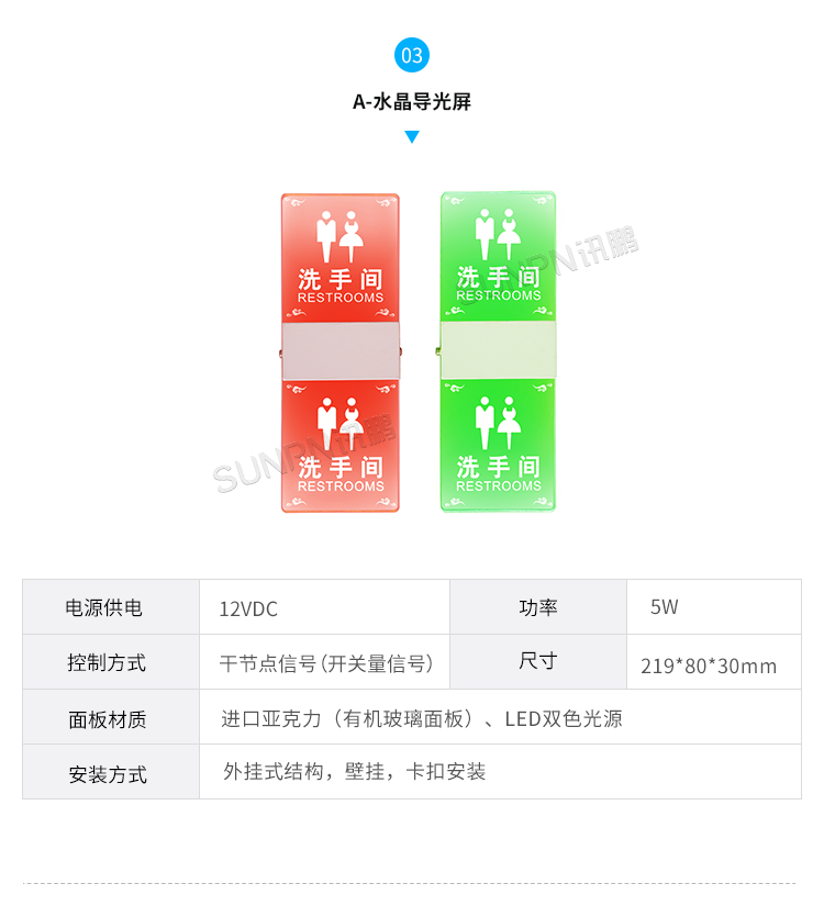 公廁有人無人指示牌-硬件解決方案 公廁有人無人指示牌-硬件解決方案