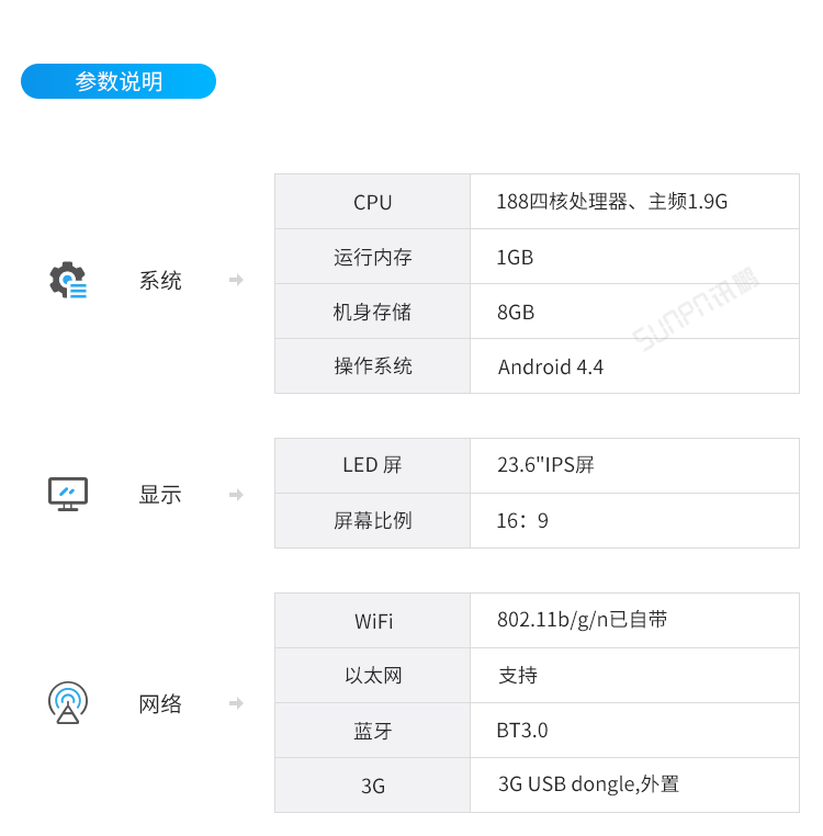 安卓觸摸屏一體機(jī)-參數(shù)說明 安卓觸摸屏一體機(jī)-參數(shù)說明